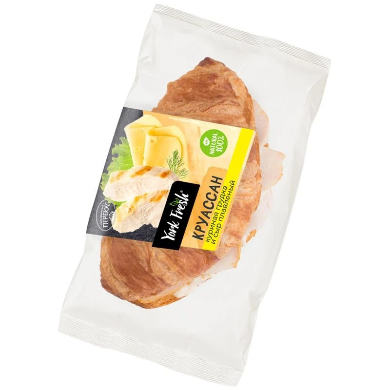 Круассан с куриной грудкой и плавленным сыром зам.YORK FRESH 115гр, 6шт/кор купить в Донецке - СтриПсБери