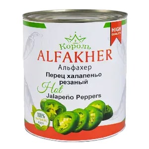 Перец халапеньо резаный ALFAKHER 3100мл/3000гр/1560гр ж/б, 6шт/кор 1235 купить в Донецке - СтриПсБери