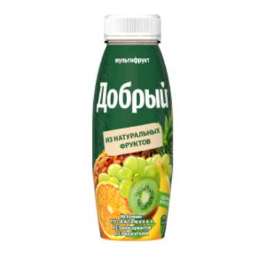 Сок Добрый 0,33л пэт/бут Мультифрукт 12шт/уп купить в Донецке - СтриПсБери